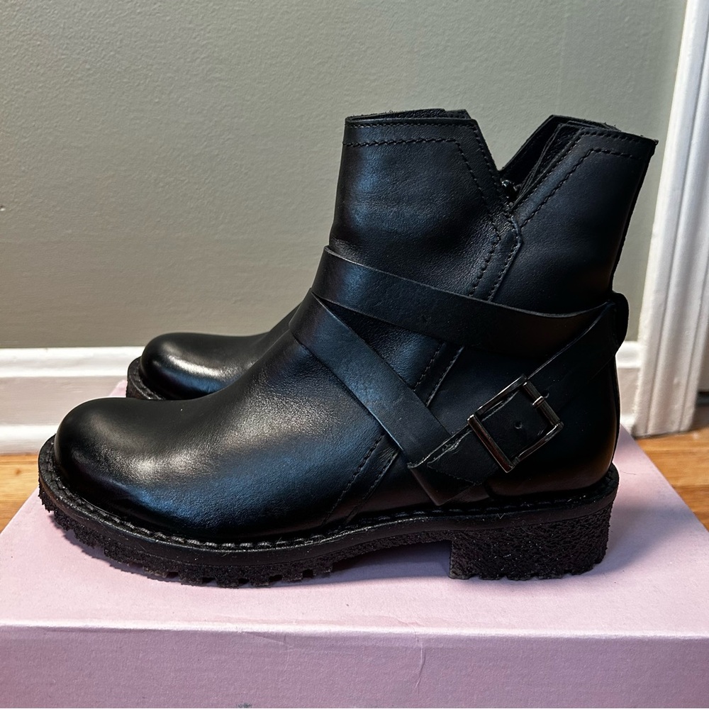 Eric Micheal Carmen Black Moto Boots Black Size 36 EU / 6 US Women’s